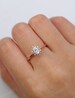 Vintage engagement ring forever One Moissanite ring rose gold oval diamond ring halo art deco ring wedding Anniversary ring bridal ring 