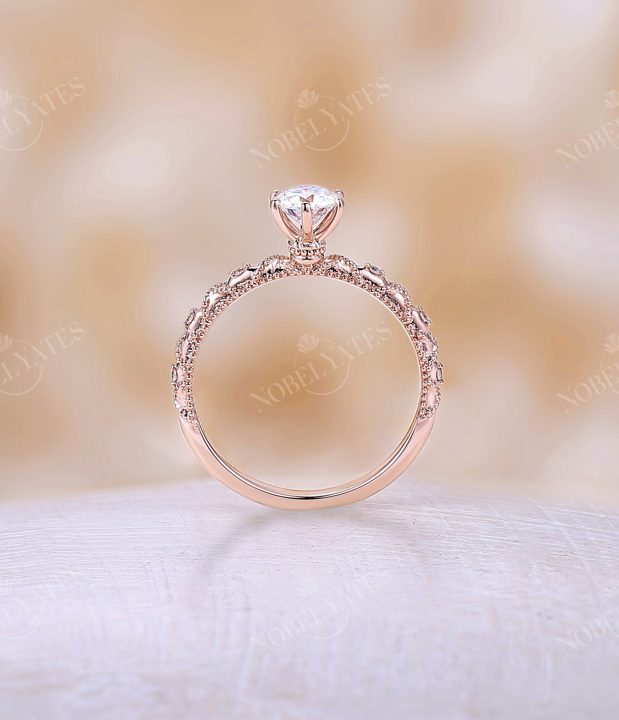 0.5ct Round Cut Diamond Milgrain Eternity Wedding Ring Band 14k Rose Gold Finish 0.5ct Round Cut Diamond Milgrain Eternity Wedding Ring Band 14k Rose Gold Finish