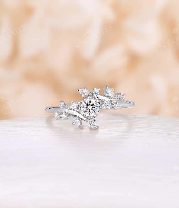 Art Deco Platinum & Diamond Engagement Ring, Vintage .90 Ct. European Cut -  Etsy