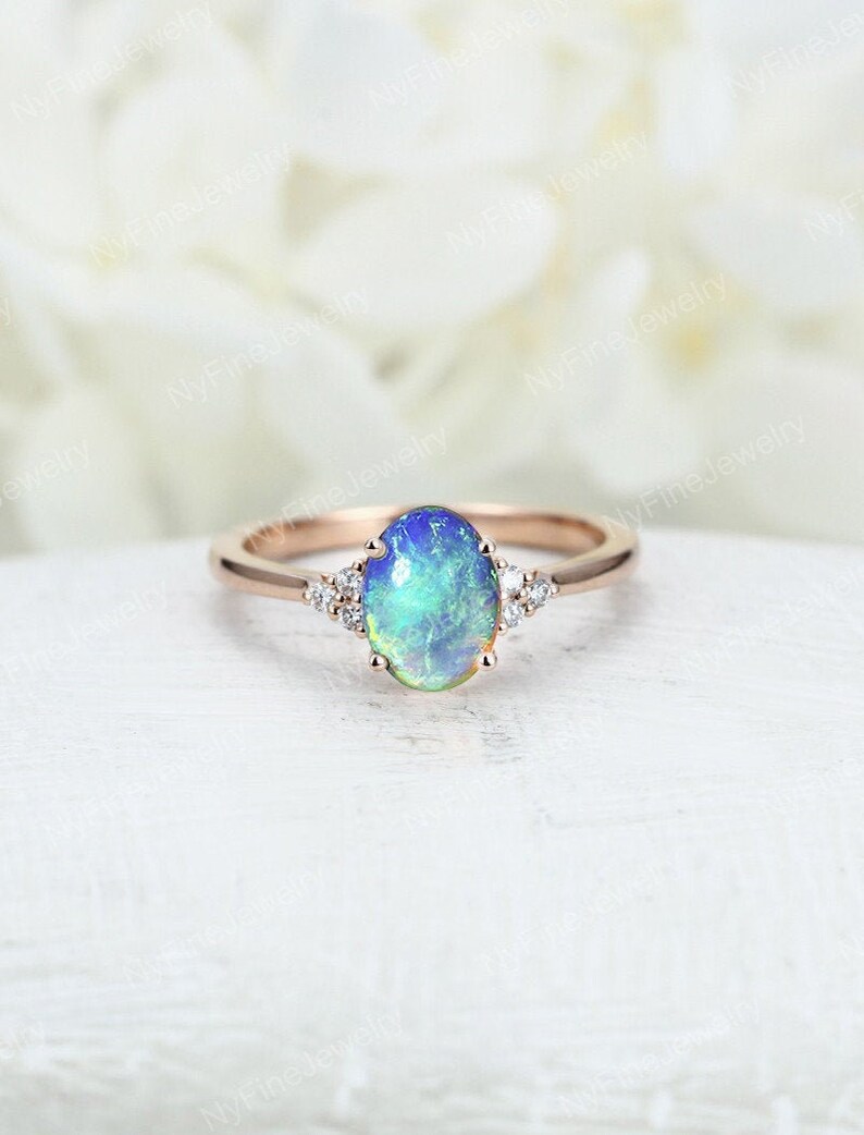blue opal engagement rings blue opal engagement rings