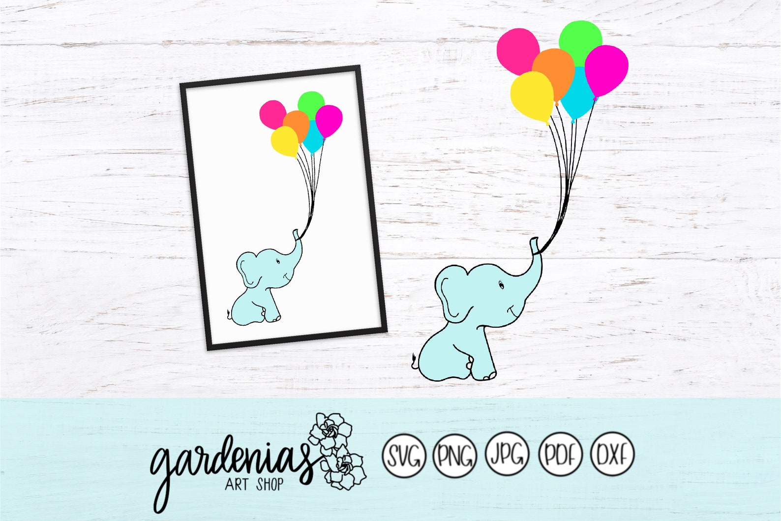 Free Free 74 Baby Elephant With Balloon Svg SVG PNG EPS DXF File