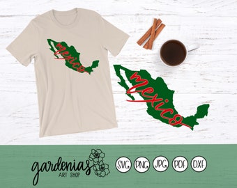 Mexico SVG Map Hand Lettered, Mexico Map Cut File, Mexican SVG, Mexican Cut File, Mexico Shirt svg, Mexico Tote Svg, Pillow svg