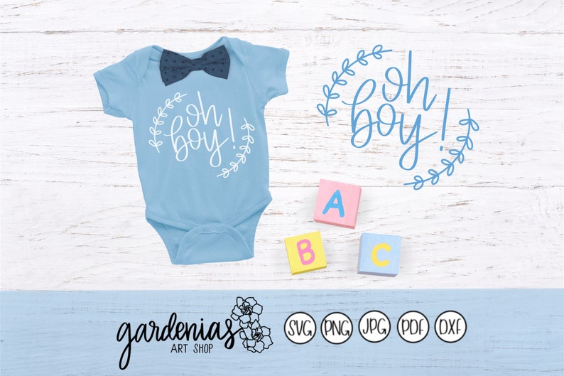 Download Oh Boy SVG Cut File Gender Announcement SVG Pregnancy | Etsy