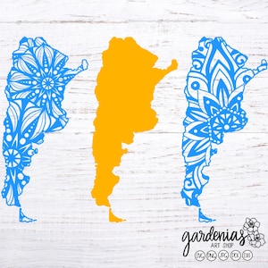 Argentina Mandala SVG, Argentina Cut Files, Map Mandala, Mandalas, Argentina Map Outline, Argentina Design, Argentina Clip Art, Sublimation