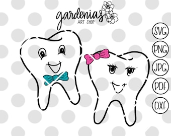 Teeth SVG, Tooth svg, Tooth Fairy svg, Tooth Fairy Pillow svg, tooth fairy bag svg, tooth faces svg, girl tooth svg, boy tooth svg
