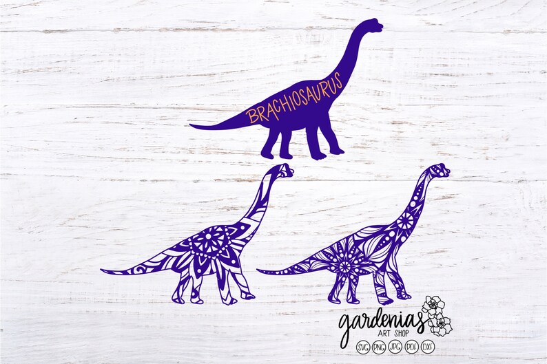 Download Brachiosaurus Dinosaur Mandala SVG Dinosaur Cut File | Etsy
