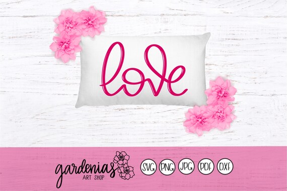 Love Svg Bubble Letters Valentines Day Svg Love Cut File Etsy
