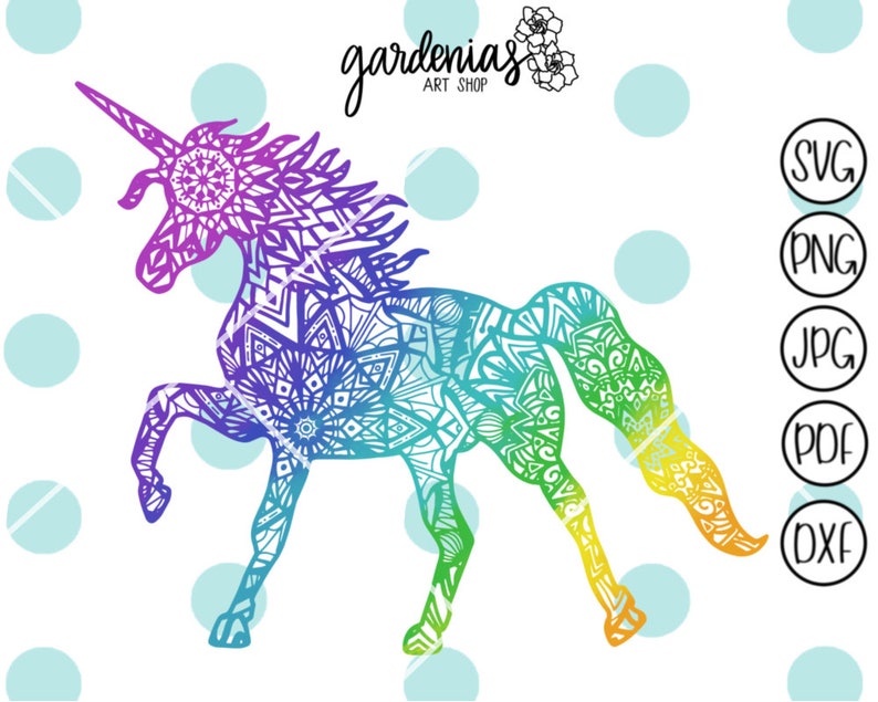 Download Unicorn Mandala svg Unicorn Mandala cut file Unicorn ...