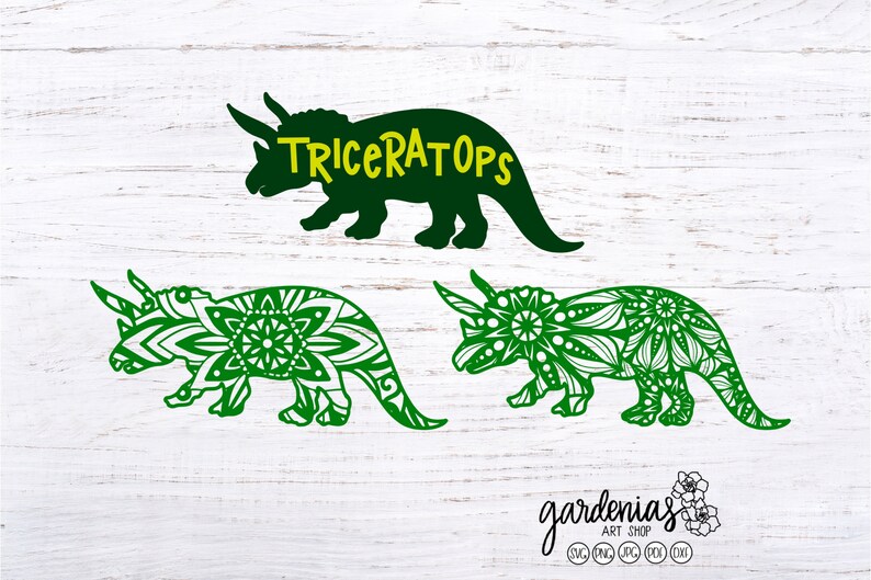 Download Triceratops Mandala SVG Dinosaur SVG Dinosaur Cut File | Etsy