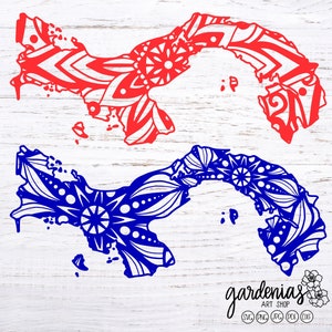 Panama Mandalas SVG, Panama Map, Panama fichiers pour Silhouette, Panama Mandala, Panaméen, Mapa Panama, Mandala Carte, Mandala Designs, SVGs