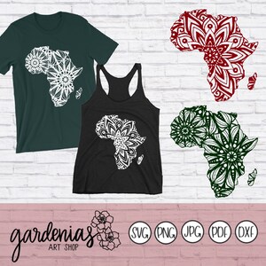 Africa Mandalas SVG, Africa Map SVG, Black History month SVG, Mandala Maps, Africa Cut Files, Africa Decals, Cutting Files, Africa Design