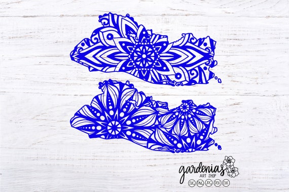 El Salvador Mandalas SVG, Salvador Map, El Salvador files for Silhouette, El Salvador Mandala, Salvadorean, Mapa El Salvador, Mandala Map