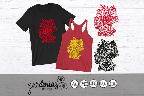 Germany Mandalas Map Svg Germany Cut File Deutschland Svg Etsy