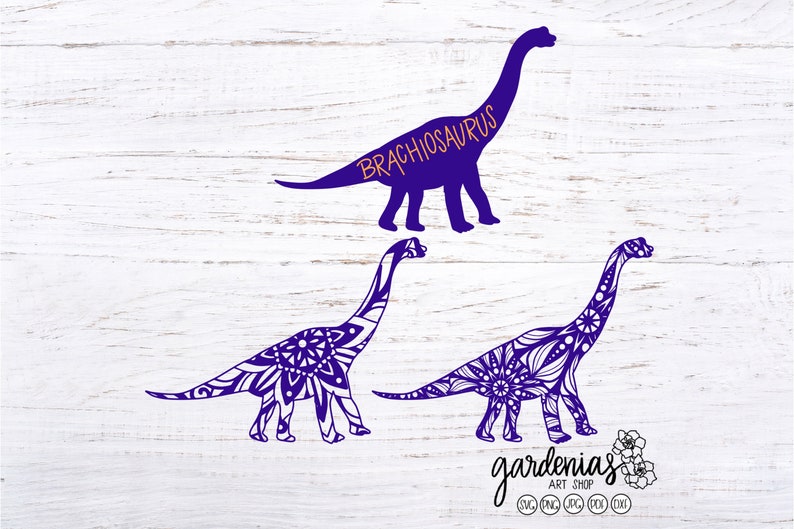 Download Brachiosaurus Dinosaur Mandala SVG Dinosaur Cut File | Etsy