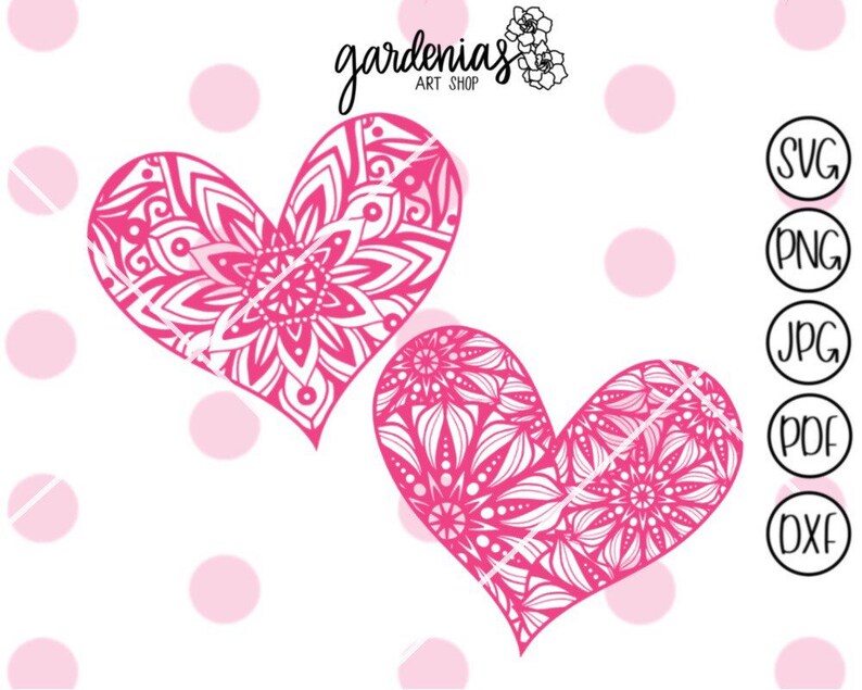 Download Heart Mandala svg Heart svg Mandala svg Love svg Mandalas ...