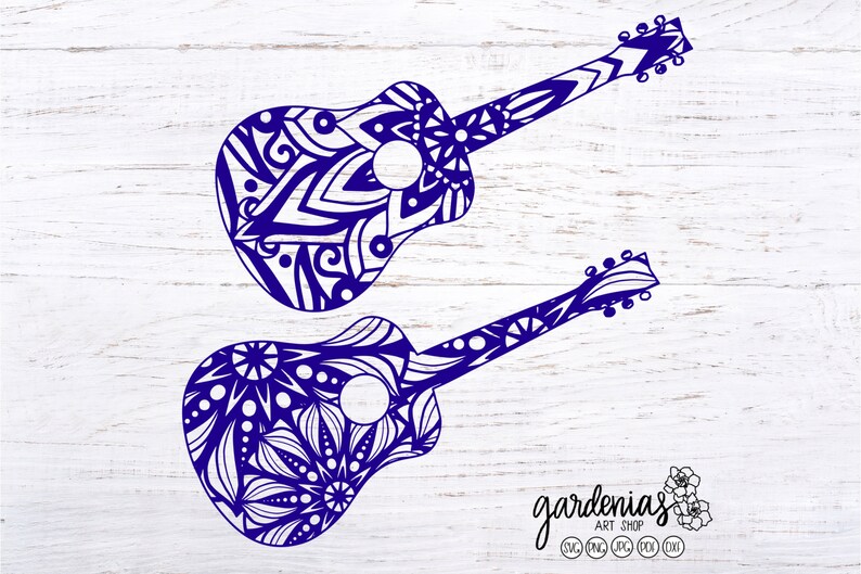Download Guitar Mandalas SVG Guitar Mandala Cut Files Music Mandala ...