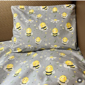 Biene Kissenbezug, Biene Bettwäsche Set, Biene Tiere Kinderbett Bett, Kinder Kleinkind Set, Biene Baumwollkissenbezüge, Biene Spannbettlaken Kinderbettwäsche Set, Biene Bettdecke