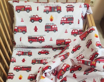 fire truck baby bedding