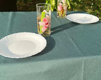 Solid green waterproof tablecloth, emerald green waterproof table cloth, green tablecloth, green table cloth, green table cloth DK29Nap