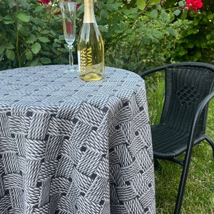 Big grey waterproof tablecloth, oval round gray waterproof tablecloth, kitchen garden table top