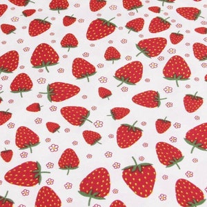 Strawberry waterproof tablecloth, strawberry table runner, summer tablecloth, berry tablecloth, flower tablecloth, small print tablecloth image 4