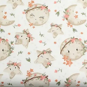 Moon stars newborn pillowcase cot sheets, toddler bed linen comforter pillow bears, moon kids pillowcase crib bedding pillow flowers