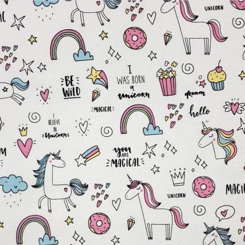 Magical Unicorns Crib Bedding Unicorns Cot Bed Unicorn Etsy