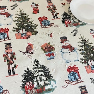Christmas toys tablecloth, Christmas gift tablecloth, Christmas souvenir tablecloth