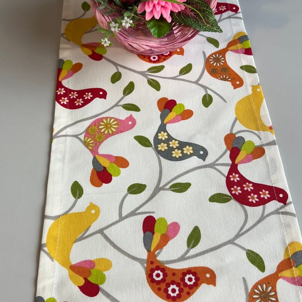 Dove birds waterproof table runner, birds waterproof table napkins, dove table runner, birds kitchen table runner