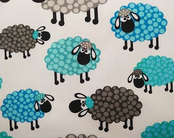 Blue sheep pillowcase for kids toddler baby, Animal bedding, blue sheep toddler pillowcase, sheep baby shower birthday gift