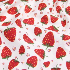 Strawberry waterproof tablecloth, strawberry table runner, summer tablecloth, berry tablecloth, flower tablecloth, small print tablecloth image 7