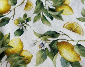 Citrus blossom waterproof tablecloth, lemon fruits tablecloth top runner, lemon dirty-proof tablecloth, square table cloth, lemon napkins