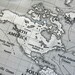 Gray World Map Tablecloth, Grey Waterproof Map Table Cover, Waterproof ...