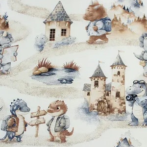 Cute dragons castle pillowcase, kids dragons cot bed sheet, dragons toddler set, dragons duvet cover, dragons fitted sheets, dragons Twin