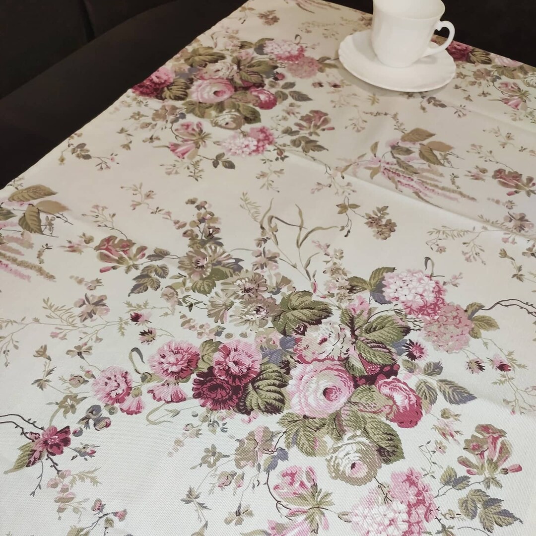 Flowers Table Runner Waterproof Table Runner Teflon Yable Etsy