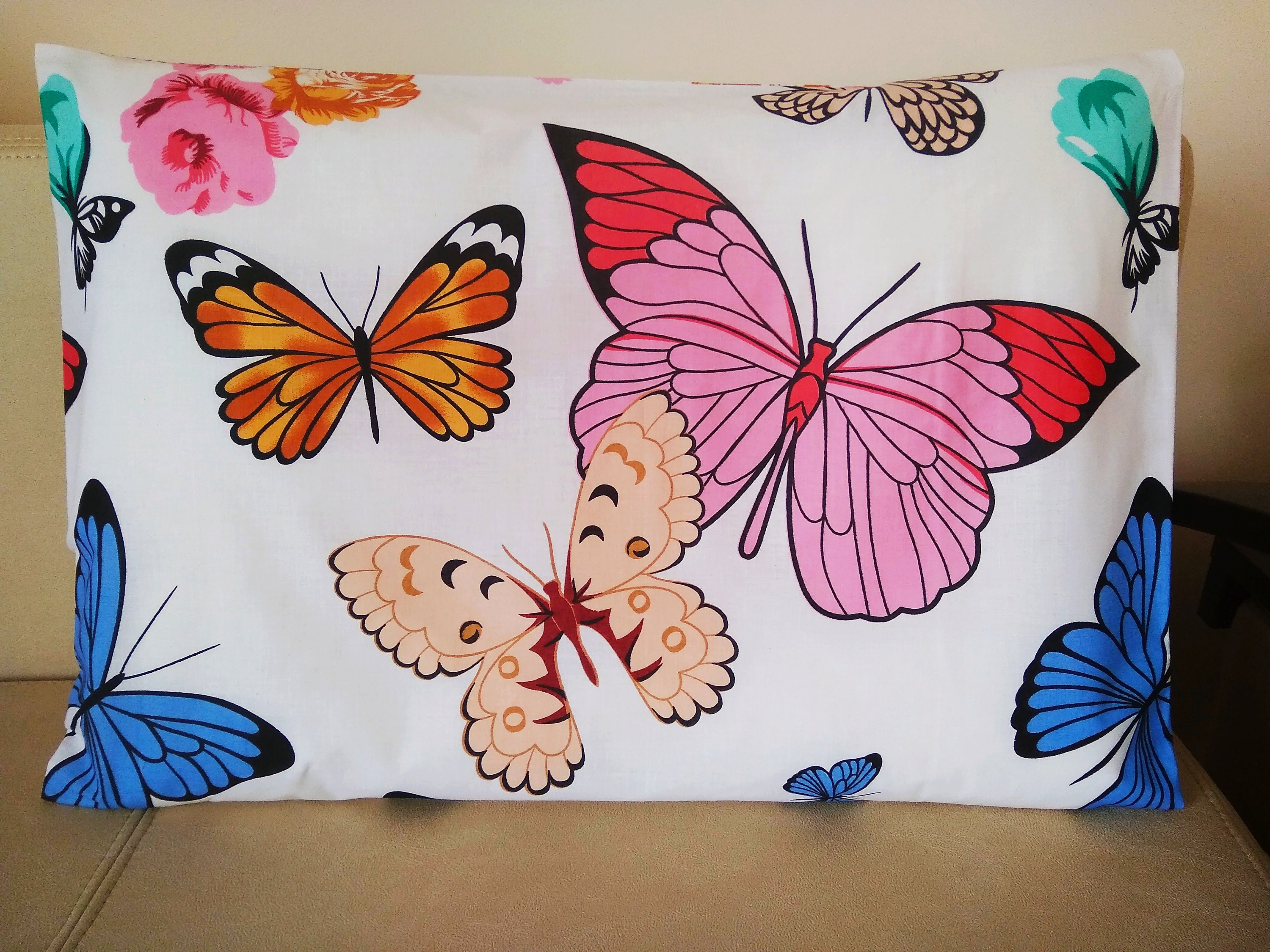 Butterfly pillowcases butterfly full twin set butterfly Etsy