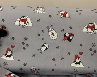 Gray kids Christmas pillowcases, Christmas bed linen, Christmas gift set, Christmas bedding set, Christmas fitted sheet, Christmas toddler