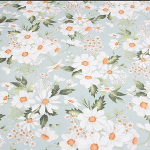 Mint Kamille wasserdichte Tischdecke, Mint Gänseblümchen wasserdichte Tischdecke, Blumen wasserdichte Tischdecke Gänseblümchen Servietten, Gänseblümchen Tischläufer