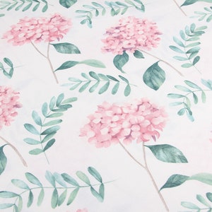 Pink hydrangea waterproof tablecloth, big flower table napkins, pink flower table runner, waterproof tablecloth, flowers table decor