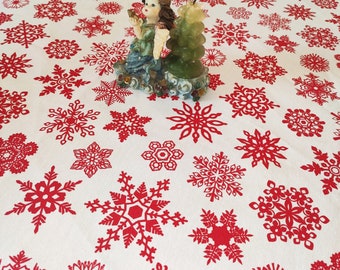 Christmas tablecloth, Christmas waterproof tablecloth, Christmas table cover, Christmas snowflakes tablecloth, tea table cover Christmas