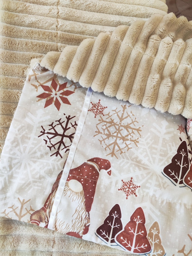 Christmas Plush Blanket Christmas Gnomes Blanket Christmas Etsy