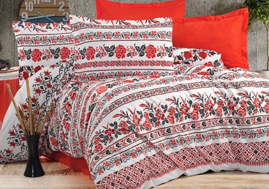 Ukrainian Bedding Set Vyshyvanka Bedding Set Ukrainian Etsy