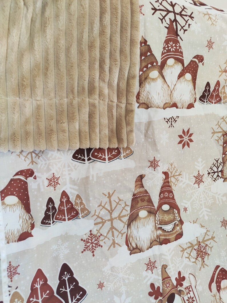 Christmas plush blanket Christmas gnomes blanket Christmas Etsy