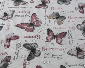 Pink butterflies waterproof tablecloth, pink tablecloth, teflon tablecloth, dirty-proof tablecloth, yellow square butterfly table cloth