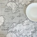 Gray World Map Tablecloth, Grey Waterproof Map Table Cover, Waterproof ...