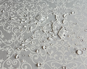 Ivory waterproof tablecloth, white wedding tablecloth, big wedding tablecloth, ivory round tablecloth, classic wedding tablecloth