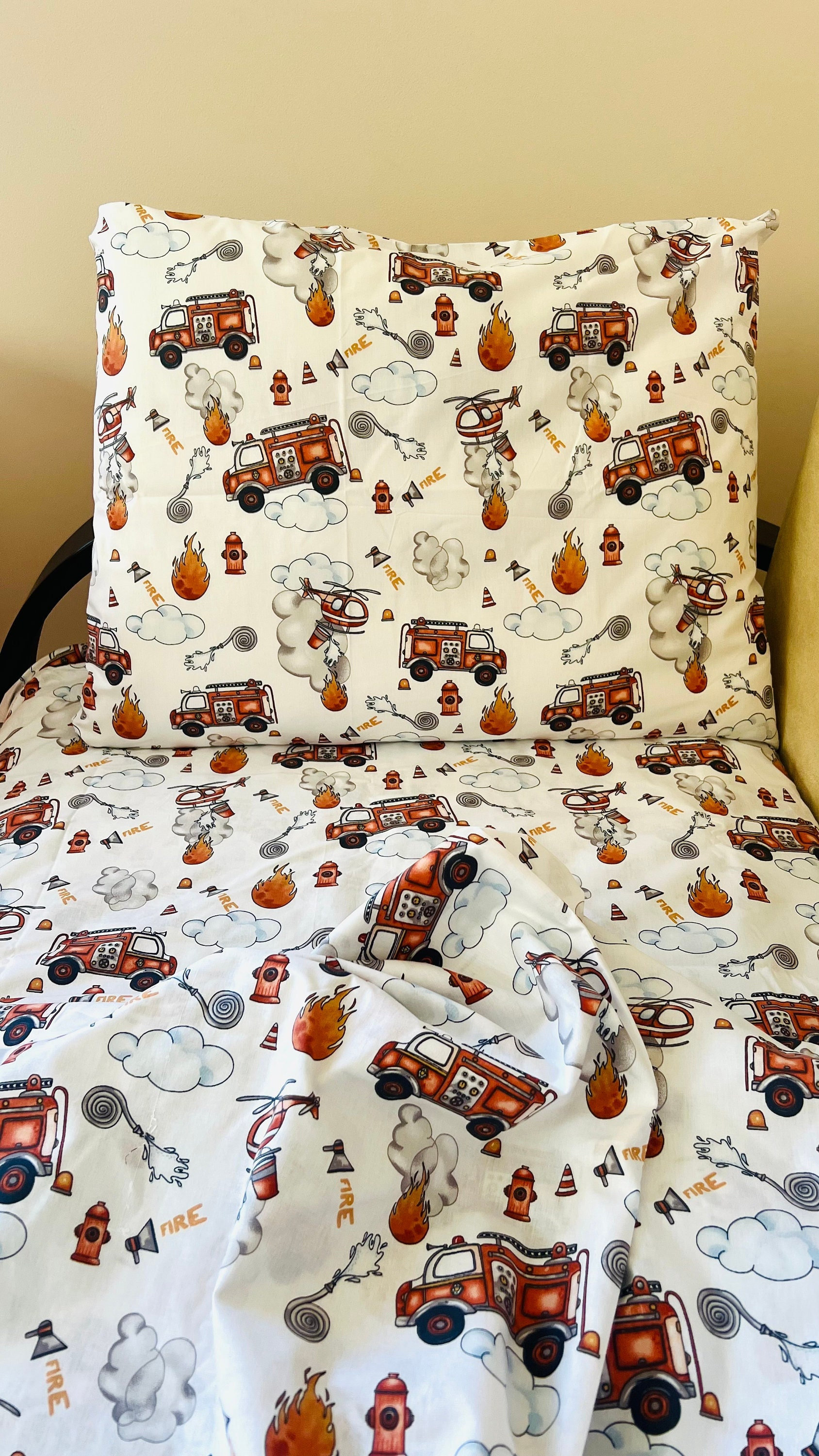 Fire Trucks Helicopters Kids Bedding Set Boys Helicopter Fire Trucks Cot Bed Boys Fire Trucks Cot Bed Cotton Pillowcases Kids Bedding Set Etsy UK