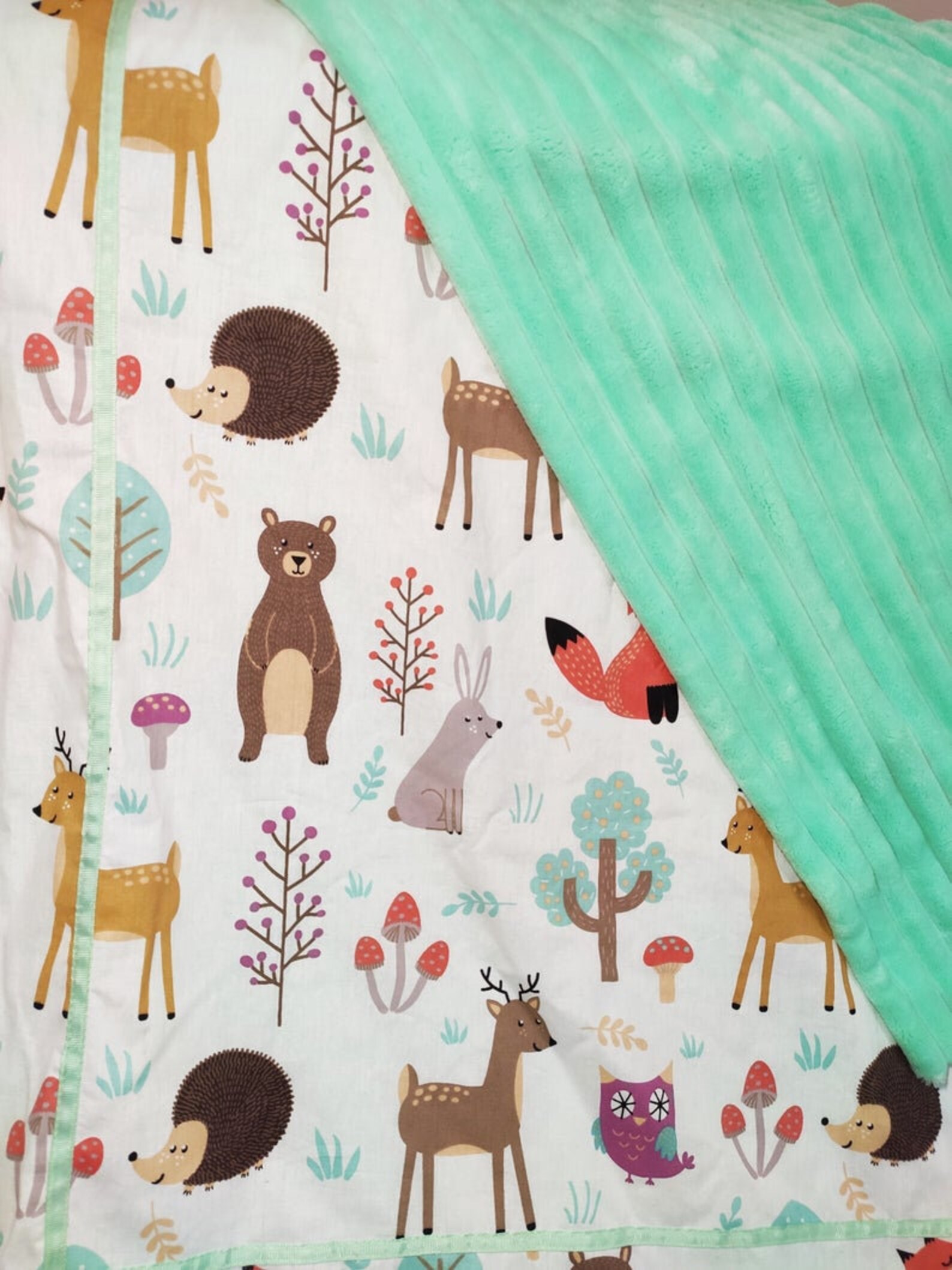 Forest Animals Bedding Set Forest Animals Cot Bed Forest Etsy