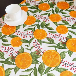 Orange waterproof tablecloth, orange tablecloth, teflon tablecloth, dirty-proof tablecloth, orange square table cloth, round table cloth
