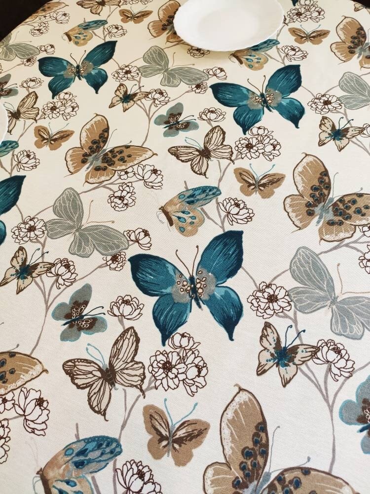 Butterfly tablecloth butterfly waterproof table cover teflon tablecloth dirtyproof tablecloth square table cloth